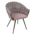 OW001 - Blake Angled Leg Pink Tweed Chair